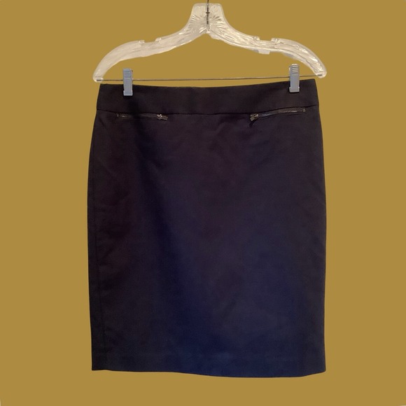 Calvin Klein Navy Blue Pencil Skirt Sz 6 - Picture 1 of 3
